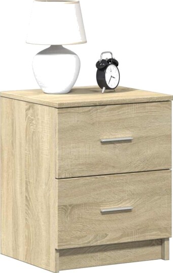  Nattbord med 2 skuffer sonoma eik 40x36x50 cm