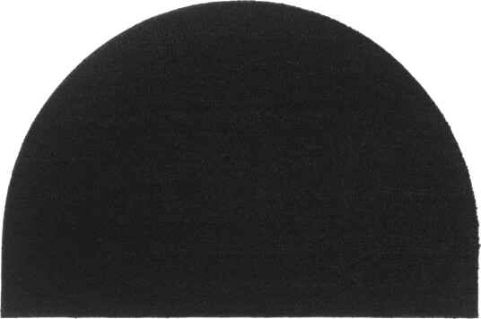 Dørmatte svart halvrund 60x90 cm tuftet kokosfiber 8721012225039
