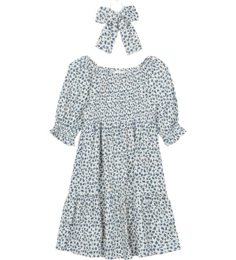 The New Tnniki S_S Dress Blue 110/116 The New Tnniki S_S Dress Blue 110/116
