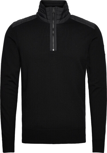 Belstaff Kilmington Quarter Zip Jumper Washed Navy   Black   L