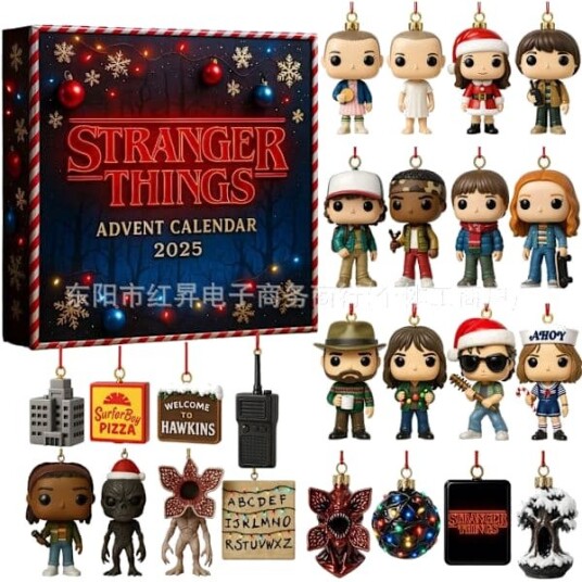 Stranger Things Nedtellingskalender 2025 24 dagers 2D Julekalender