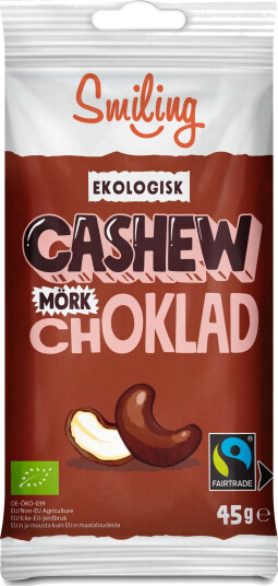 Smiling Cashew Mörk Choklad 45 g Smiling Cashew Mörk Choklad 45 g