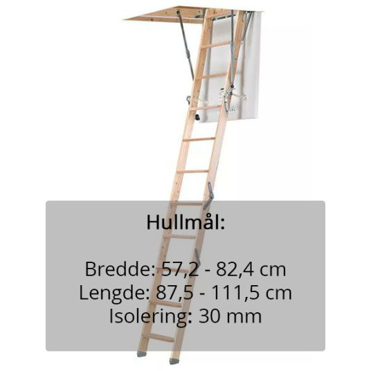 Dolle Lofttrapp Mini40 Spesialmål