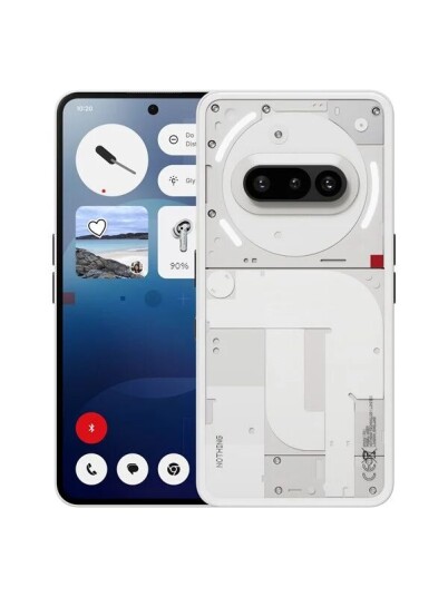 Nothing Phone (3A) - 5G Smarttelefon - Dobbelt-Sim - Ram 12 Gb / Internminne 256 Gb - Oled-Display - 6.77" - 2392 X 1080 Piksler (120 Hz) - 3X Bakkamera 50 Mp, 50 Mp, 8 Mp - Front Camera 32 Mp - Hvit
