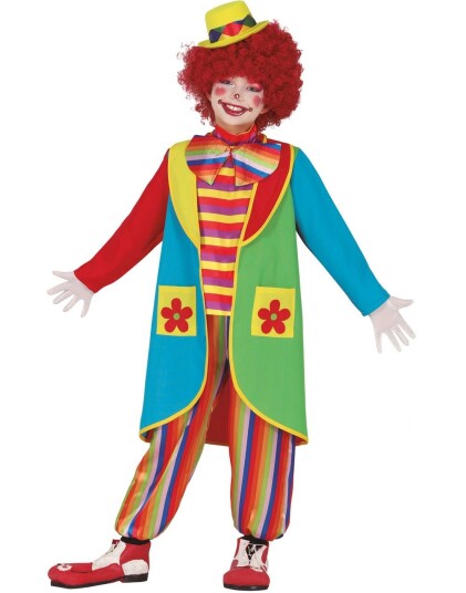 Flowy the Clown Klovnekostyme til Barn 5 6 ÅR