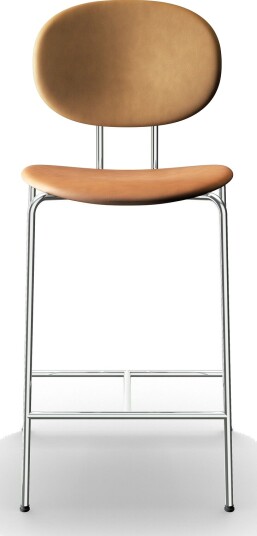 Sibast Furniture Sibast Møbler Piet Hein Barkrakk Krom Cognac Skinn