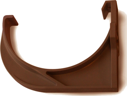 Plastmo brakett jern - rund 10" brun brown