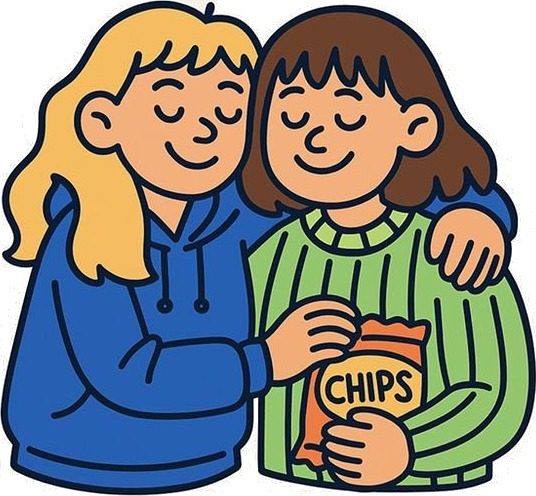 Klistremerke Bestevenner Snacktid 4 Klistremerker