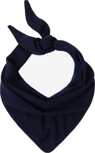 Lindex Triangle Scarf In Merino Wool - DARK BLUE - One Size