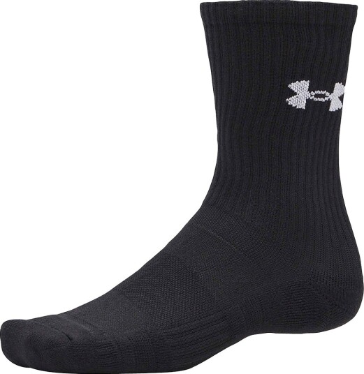 Under Armour UA Performance Cotton Sportssokker 3-pakning - Svart