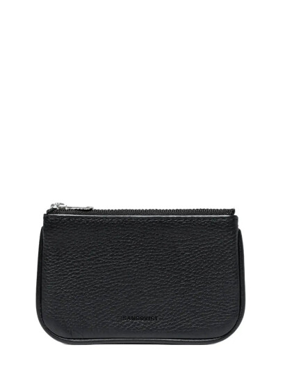 SANDQVIST Leather Zip Wallet Piping - Black - ONE SIZE