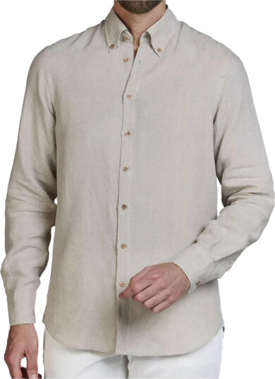 Hansen & Jacob Herre Skjorter Beige M,