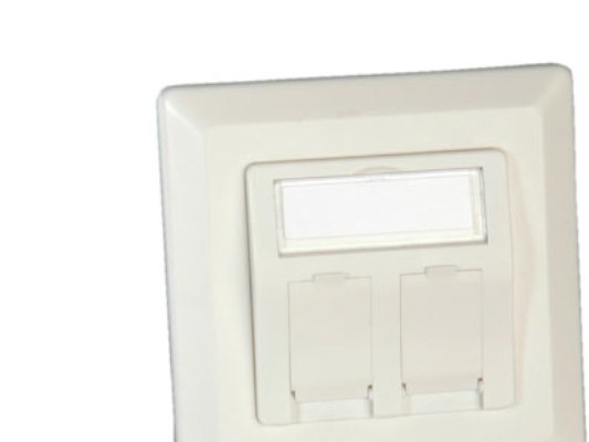 Roline Flush Mount Wall Oulet For Keystones 2-Port Hvit Plastikk 22,2 X 80 X 80 Mm