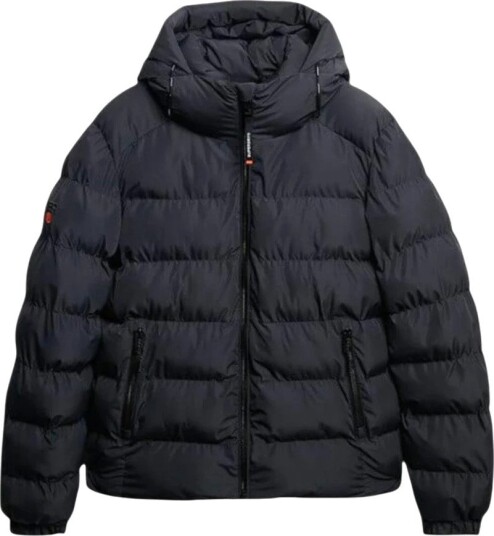 Superdry Hooded Sports Puffer Jakke M i Ebony