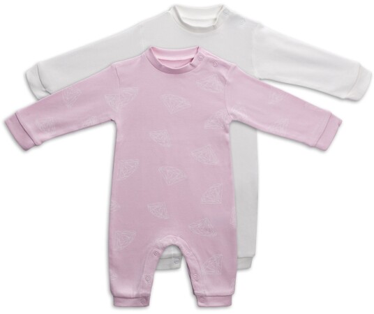 Tiny Treasure Maxime Jumpsuit 2-Pack Chalk Pink 74 Tiny Treasure Maxime Jumpsuit 2-Pack Chalk Pink 74