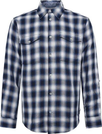 Scotch & Soda Double Faced Check Relaxed Fit Shirt SKY CAPTAIN CHECK M