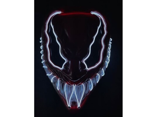 Création De Hanninger Gmbh & Co Kg Rød Venom Maske Med Hvidt Lys