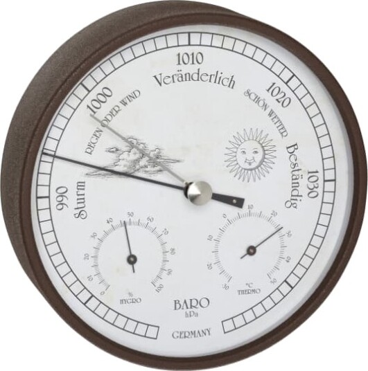 TFA Dostmann 20.2027.08 Rustfritt stål Inne Barometer Inne hygrometer Inne Termometer 16 cm 160 mm 46 mm 160 mm