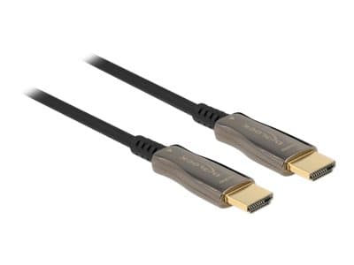 Delock - High Speed - HDMI-kabel - HDMI hann til HDMI hann - 15 m - fiberoptisk - svart - 8 K 60 Hz (7680 x 4320) støtte Delock - High Speed - HDMI-kabel - HDMI hann til HDMI hann - 15 m - fiberoptisk - svart - 8 K 60 Hz (7680 x 4320) støtte