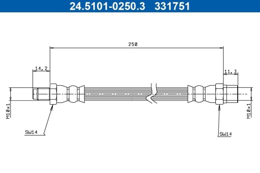 Bremseslange ATE 24.5101-0250.3