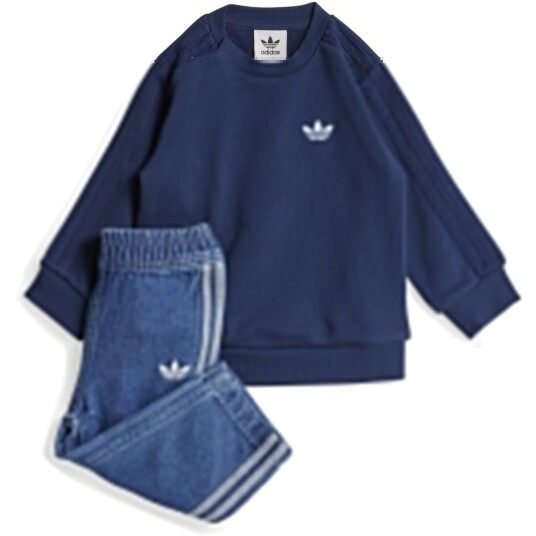 Adidas Originals Medium Blue Denim/Night Indigo Denim Crew Sett 104 Adidas Originals Medium Blue Denim/Night Indigo Denim Crew Sett 104