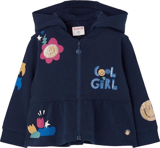 Boboli Fleece Jacket For Girl  Bci   NAVY   104