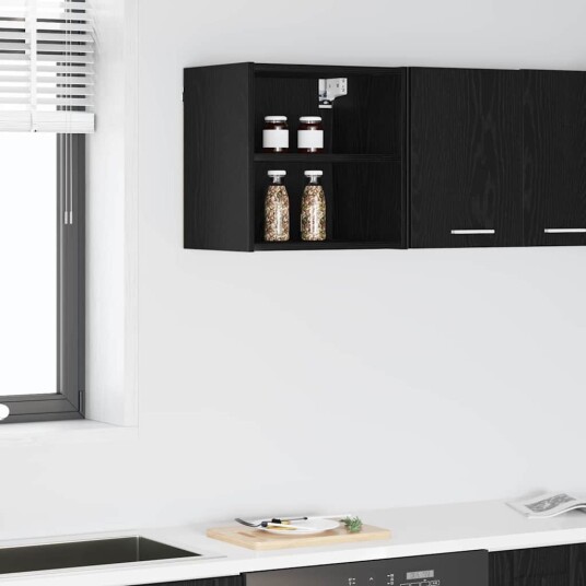  Hengende skap Riga Svart Eik 40 x 29,5 x 40 cm Konstruert tre