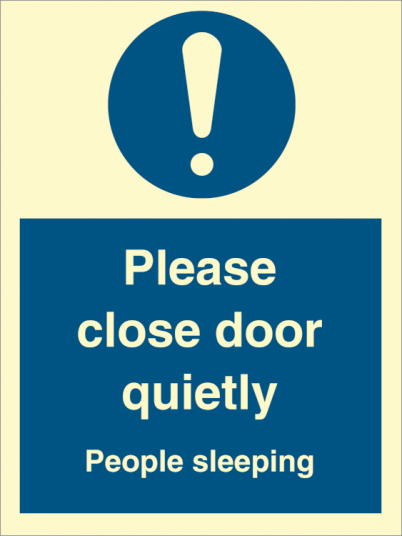 Please close door quietly