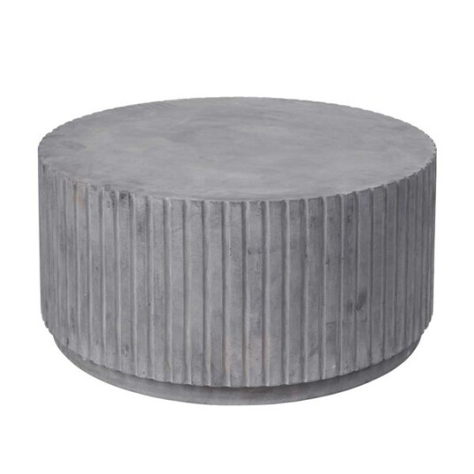 Broste Copenhagen Rillo Podie Bord Ø75 - Fiberbetong Charcoal