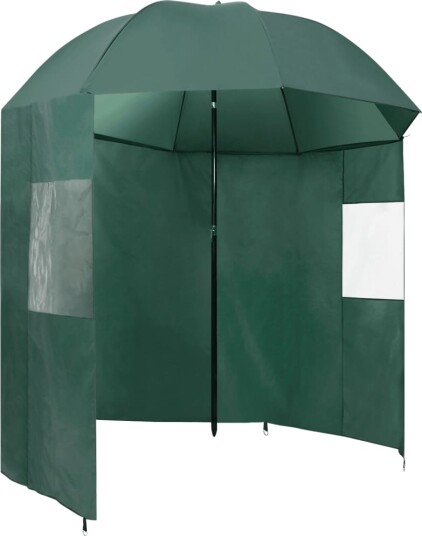 vidaXL Fiskeparasoll grønn 220x193 cm