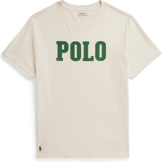Ralph Lauren Kids Logo Cotton Jersey Tee   Cream   132 137