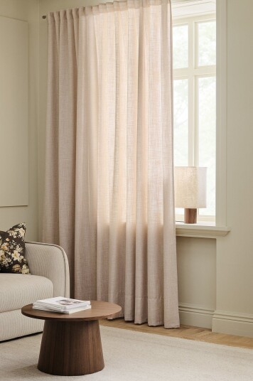 Ellos Home Gardin med multibånd Judy Wide 1 pakning Beige