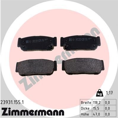 Bremseklosser ZIMMERMANN 23931.155.1 Bremseklosser ZIMMERMANN 23931.155.1