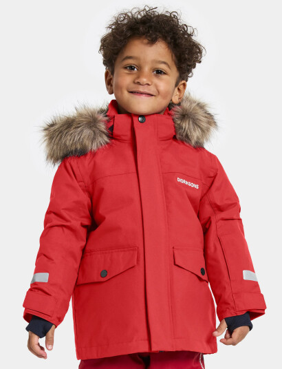 Didriksons Bjärven Kids Parka 4 Red 80 Didriksons Bjärven Kids Parka 4 Red 80