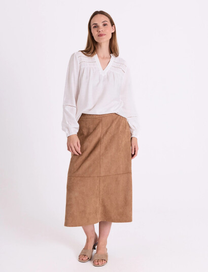 FREE/QUENT Fqduva Skirt Brown L FREE/QUENT Fqduva Skirt Brown L