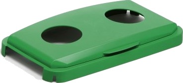 Hængslet Låg Til Affaldsspand Durable Durabin 60L Grøn   Med 2 Sorteringshuller