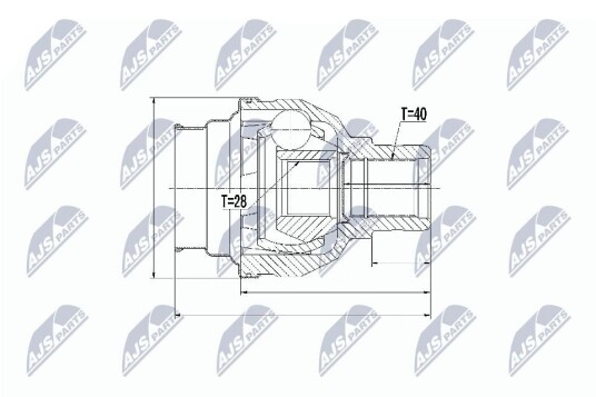 Nty Drivknute drivaksel NTY NPW VW 031