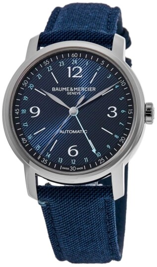 Baume & Mercier Herreklokke M0A10734 Classima Blå/Tekstil Ø42 mm Baume & Mercier Herreklokke M0A10734 Classima Blå/Tekstil Ø42 mm