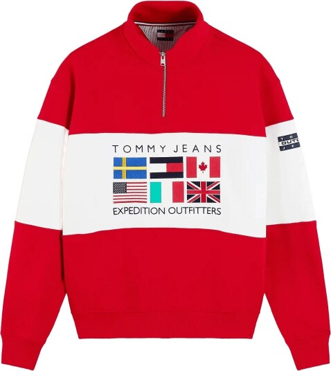 Tommy Jeans Tjm Outdoors Zip Mock Red XXL