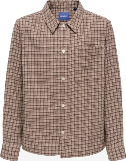 ONLY & SONS Osjhale Flannel Check Shirt Rlx TRAVERTINE 176 ONLY & SONS Osjhale Flannel Check Shirt Rlx TRAVERTINE 176