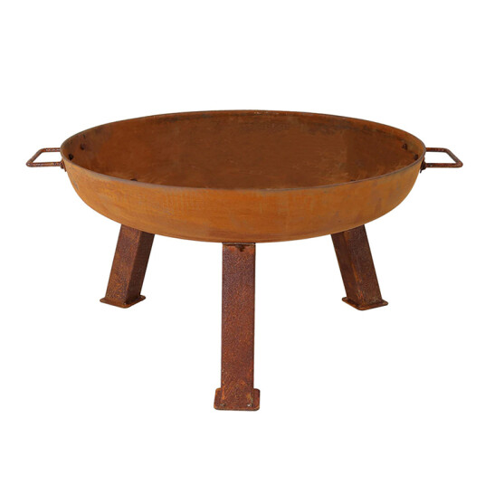 Corten bålpanne på ben Ø80