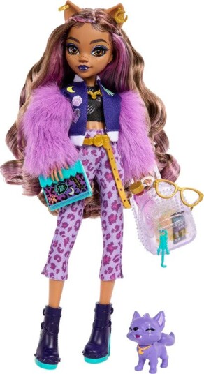Monster High Dukke – med Tilbehør – Clawdeen Wolf og Crescent