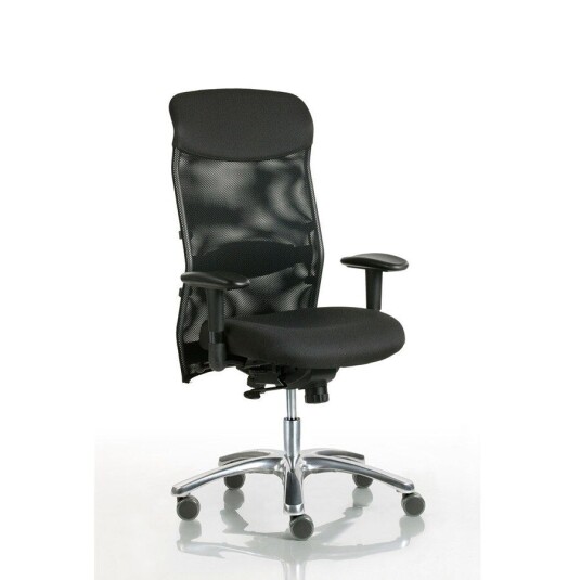 Design Studio Kontorstol Fleximum Ii, Stoffsete, Netting Bak, Svart