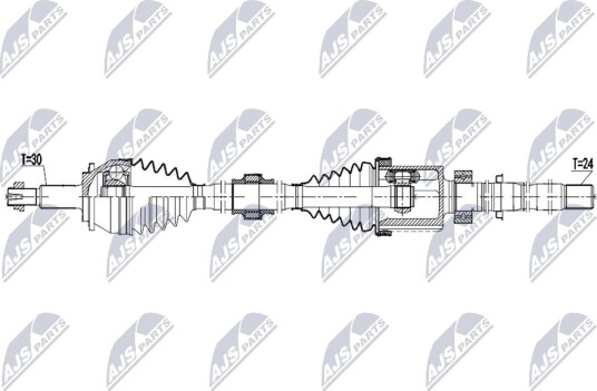 NTY NPW TY 238 Drivaksel