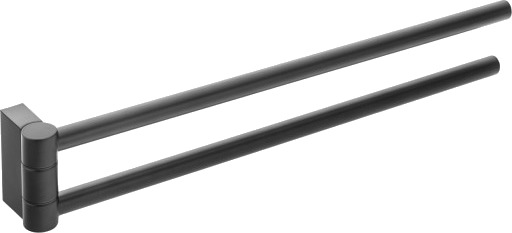 kosmisk svingbart dobbelt håndklestativ black 415x75x50 mm