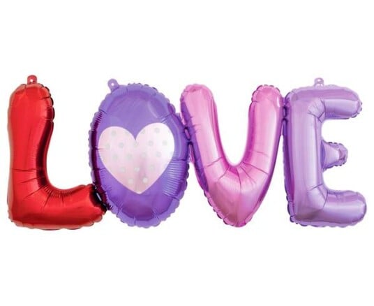 Folieballong Love 29x74cm