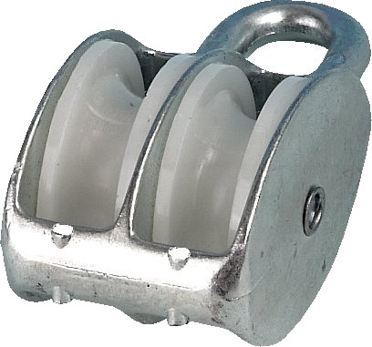 Blokk dobbel aluminium   7 mm   25 mm