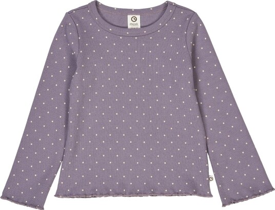 Müsli Genser Rib Dot Lilac Tåke/Oak Müsli 4 år 104 Genser Lilla