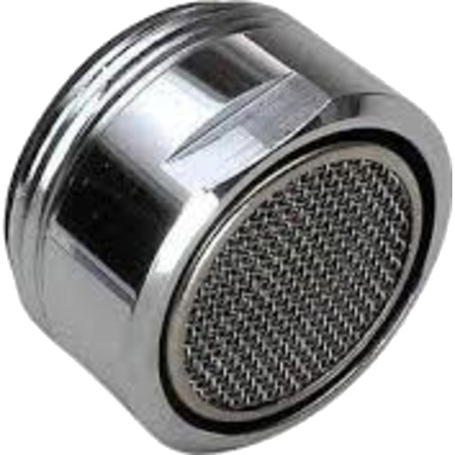 Luftblander 24 mm med vannsparer Krom