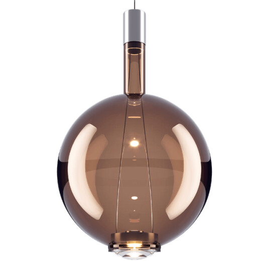 Lodes Sky-Fall Runde Taklampe Stor 2700K Blank Bronse/ Glass